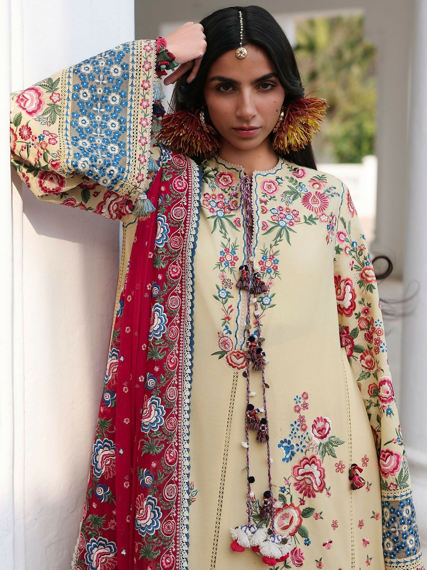 Hussain Rehar Luxury Lawn'26 Eid Edit Embroidered Unstitched 3-Piece Suit-Zubdah