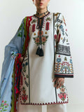 Jugnu by Hussain Rehar SS'25 Edit II Cotton Embroidered Unstitched 3-Piece Suit-TIYA