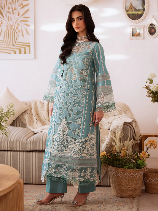 Mahnur Shanaya Lawn Embroidered Stitched 3-Piece Suit-SN-06