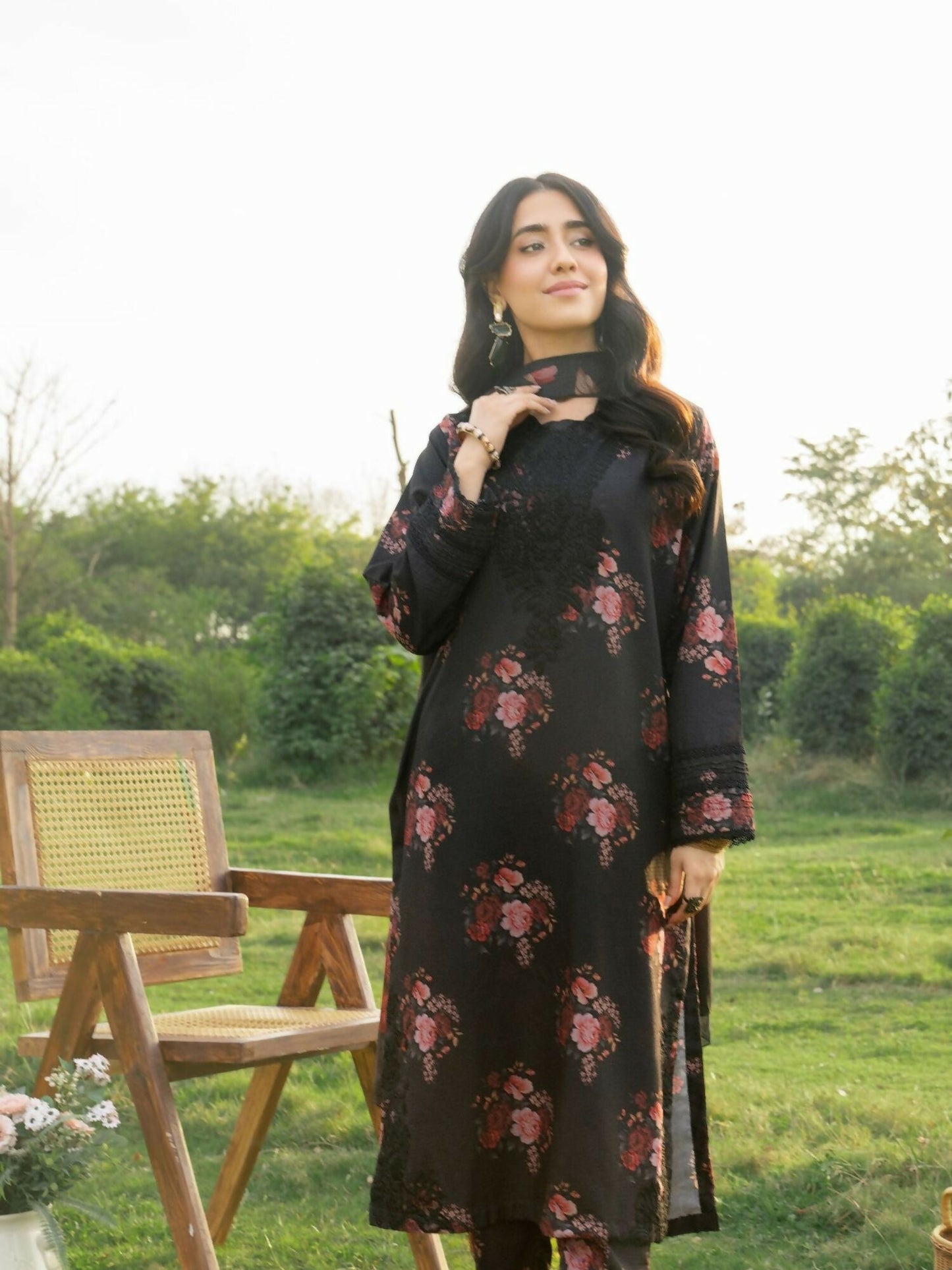 Panache Apparel Serenity Lawn Embroidered Stitched Suit-Nocturne