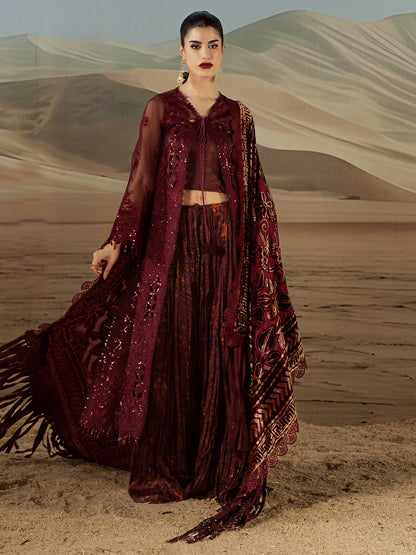 Mahnur Amelia Kotrai Embroidered Unstitched 3-Piece Suit-CK-007