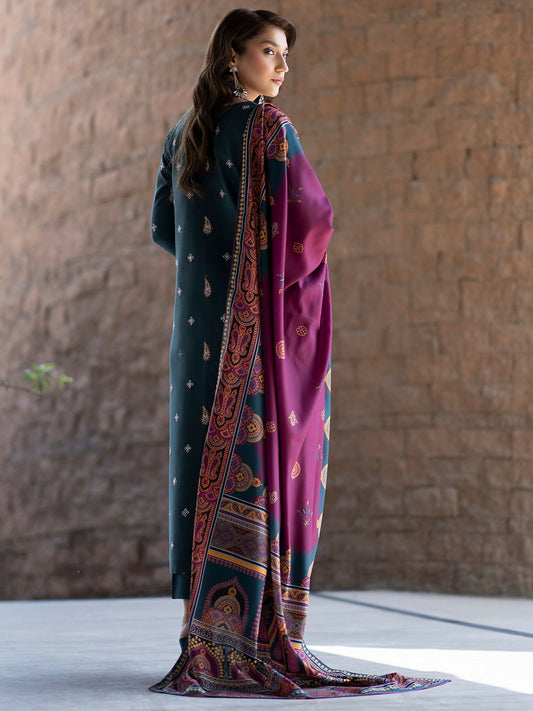 Binilyas Khaddar Embroidered Unstitched 3-Piece Suit-1913-A