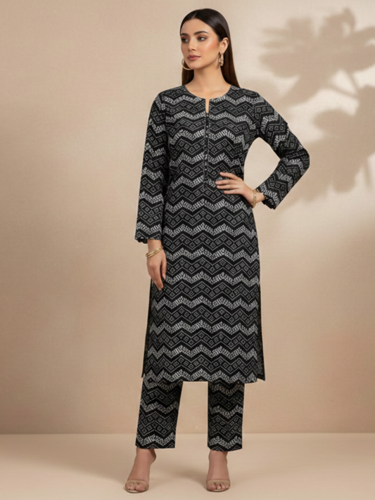 Bin Shaukat Classic Lawn Printed Unstitched 2-Piece Suit