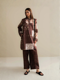 Brown-Coco By Zara Shahjahan Lawn Printed Unstitched 3-Piece Suit-Mevi-5B
