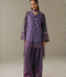 Coco By Zara Shahjahan Linen Printed Unstitched 3-Piece Suit-Soft Current-7A