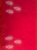 Red-Fehm Lawn Embroidered Unstitched 3-Piece Suit
