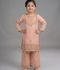 Lumira Chiffon Embroidered Gharara-Savera Pink