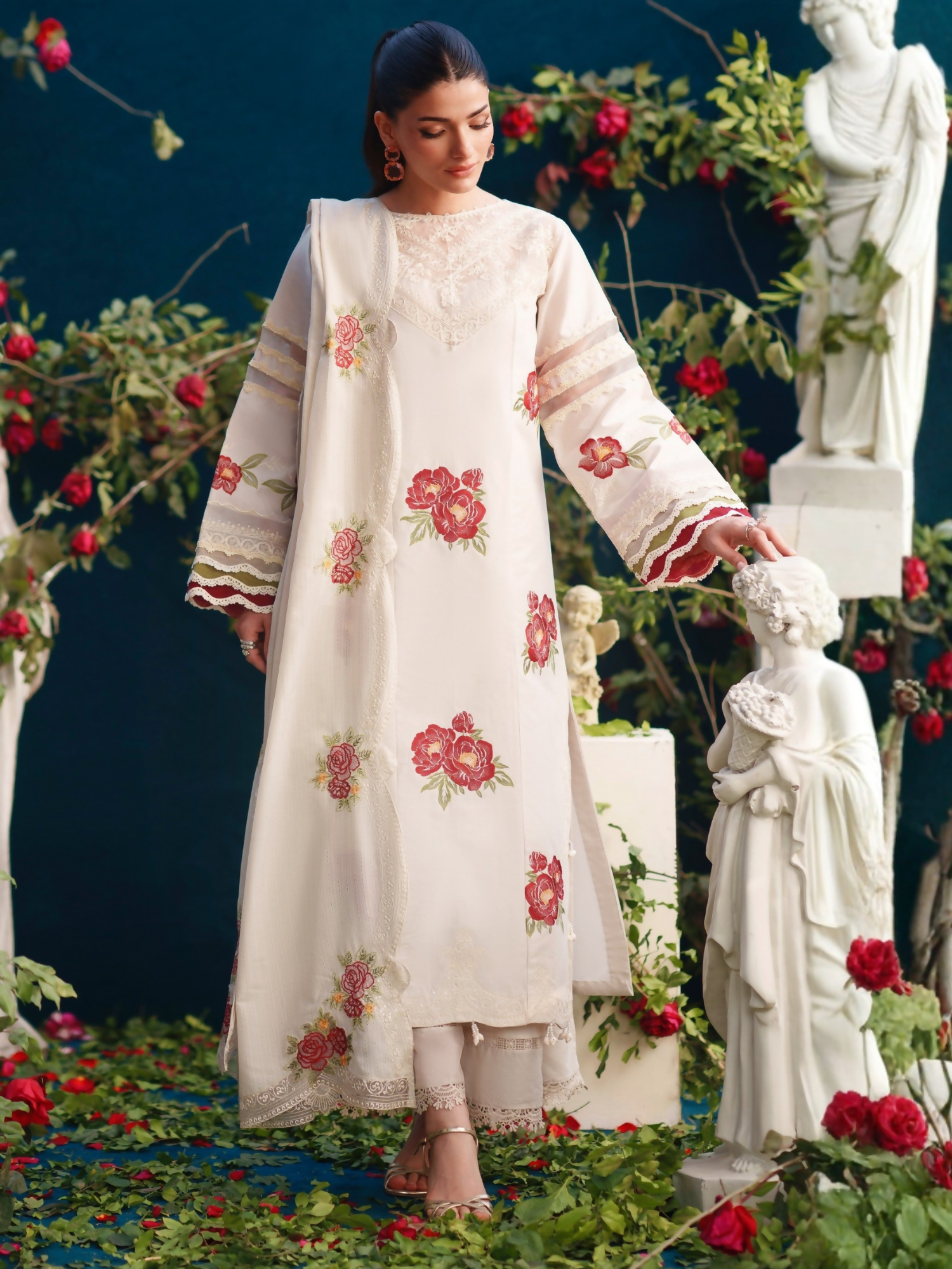 Parishay Summer Queen Lawn Embroidered Unstitched 3-Piece Suit-SQ-16