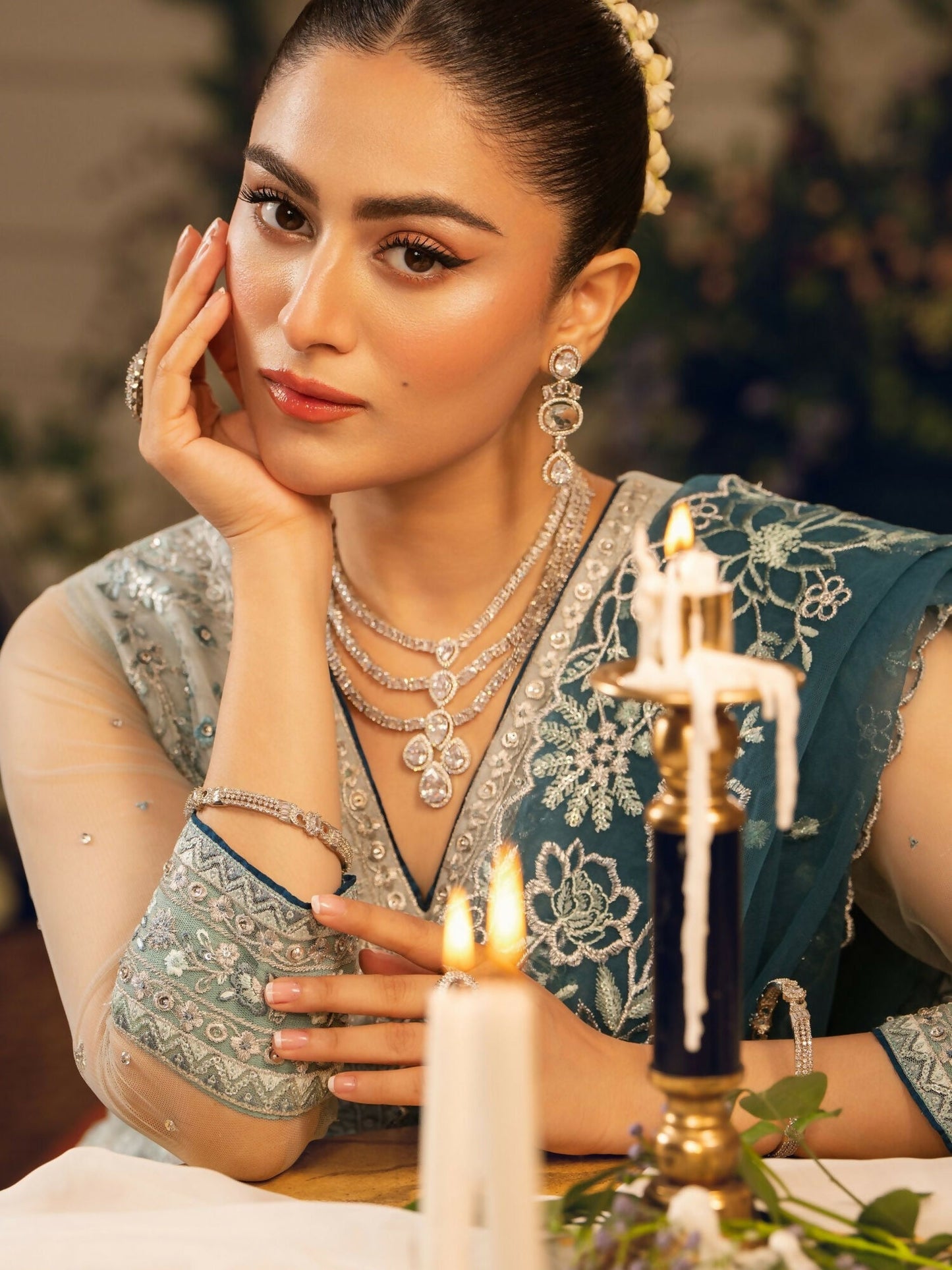Hemstitch Net Embroidered Stitched Lehnga-Lenora