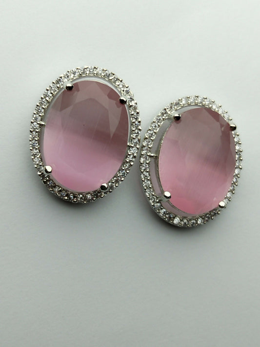 H&A Jewellery One Carat American Diamond Stud Earrings