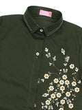 Velvour Girls Cotton Embroidered Stitched Tunic-VG65-C