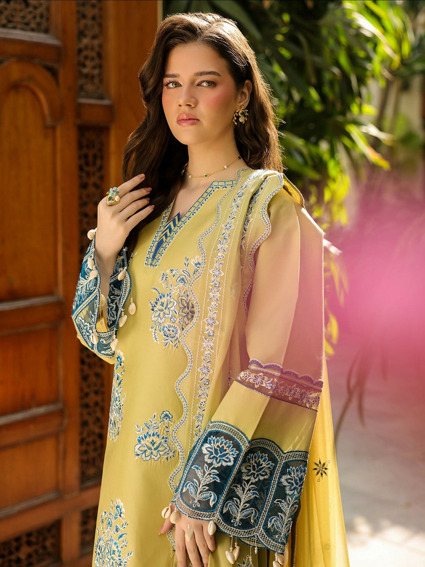 Mahnur Shanaya Vol 2 Lawn Embroidered Unstitched 3-Piece Suit-SH-01
