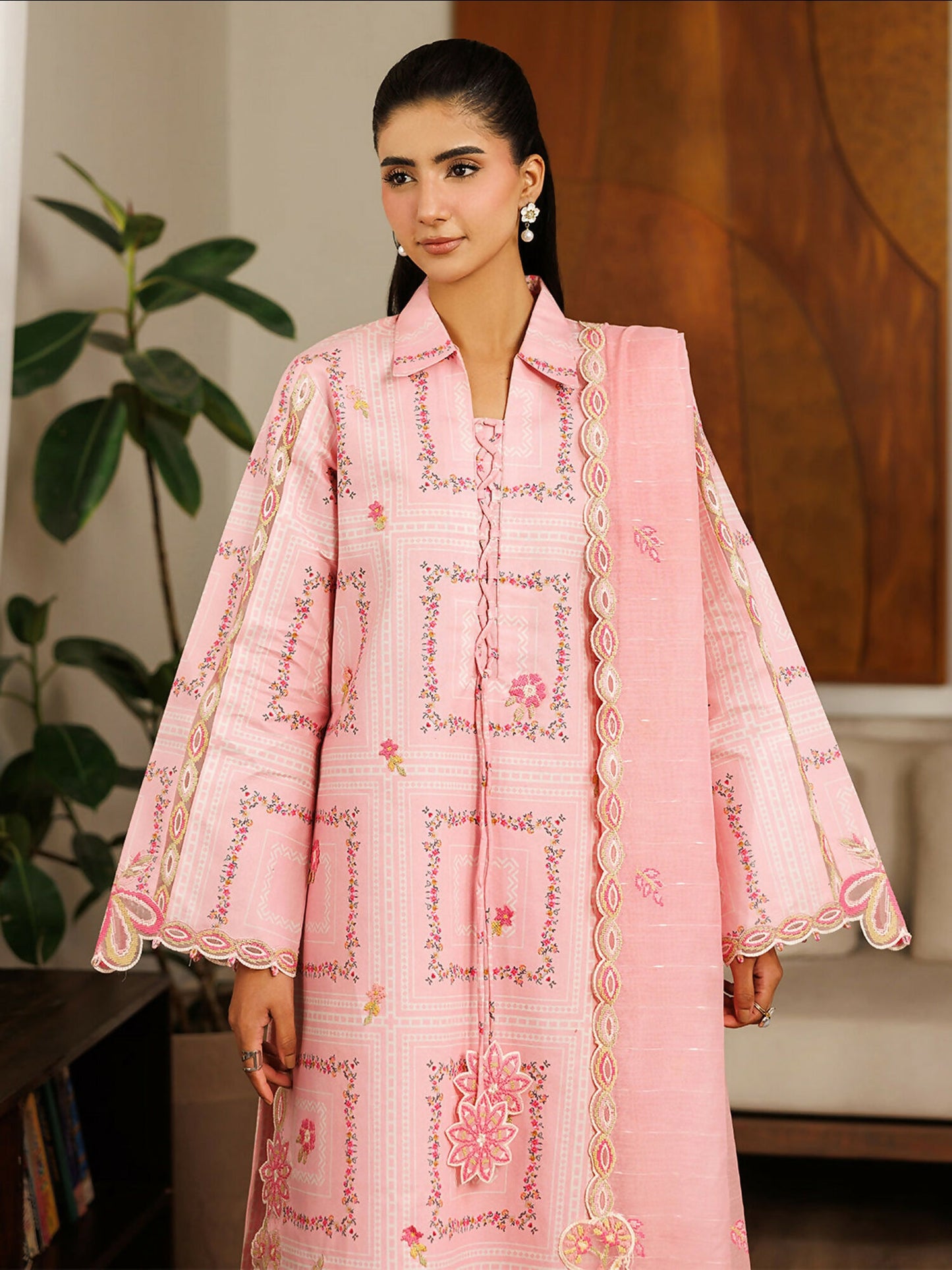 Mahnur Leila Lawn'26 Embroidered Unstitched 3-Piece Suit-L-06