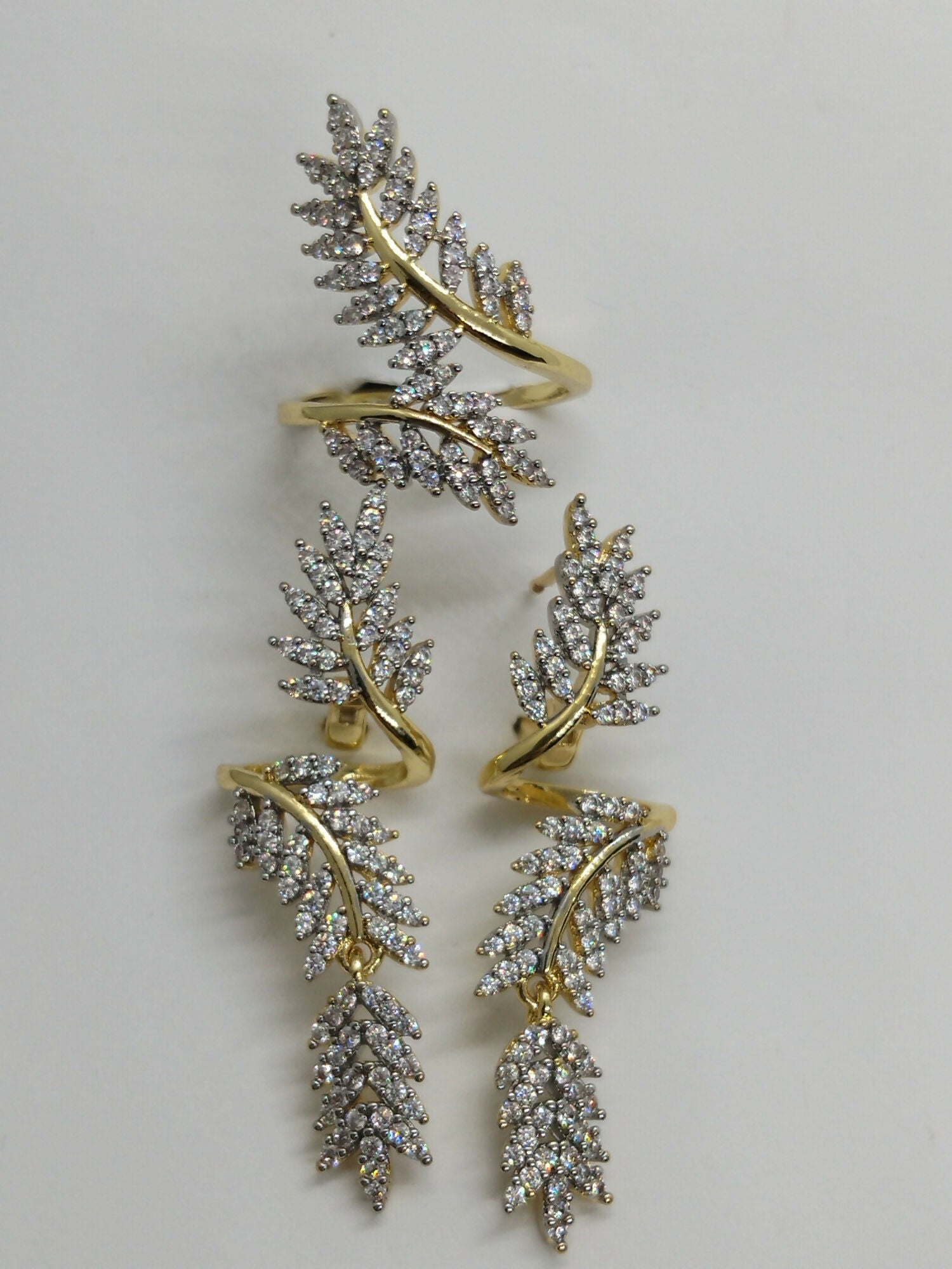 H&A Jewellery Dual Tone Earrings and Ring Set