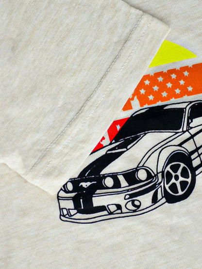 Jupiter Printed Sports Car Twin Set-13965