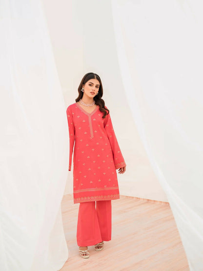 Panache Apparel Winter Basics Linen Embroidered Stitched 2-Piece Suit-Divine
