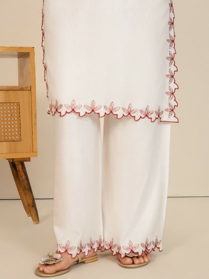 Stylish Collection Whisper Pret Linen Embroidered Stitched 3-Piece Suit-Nayyab