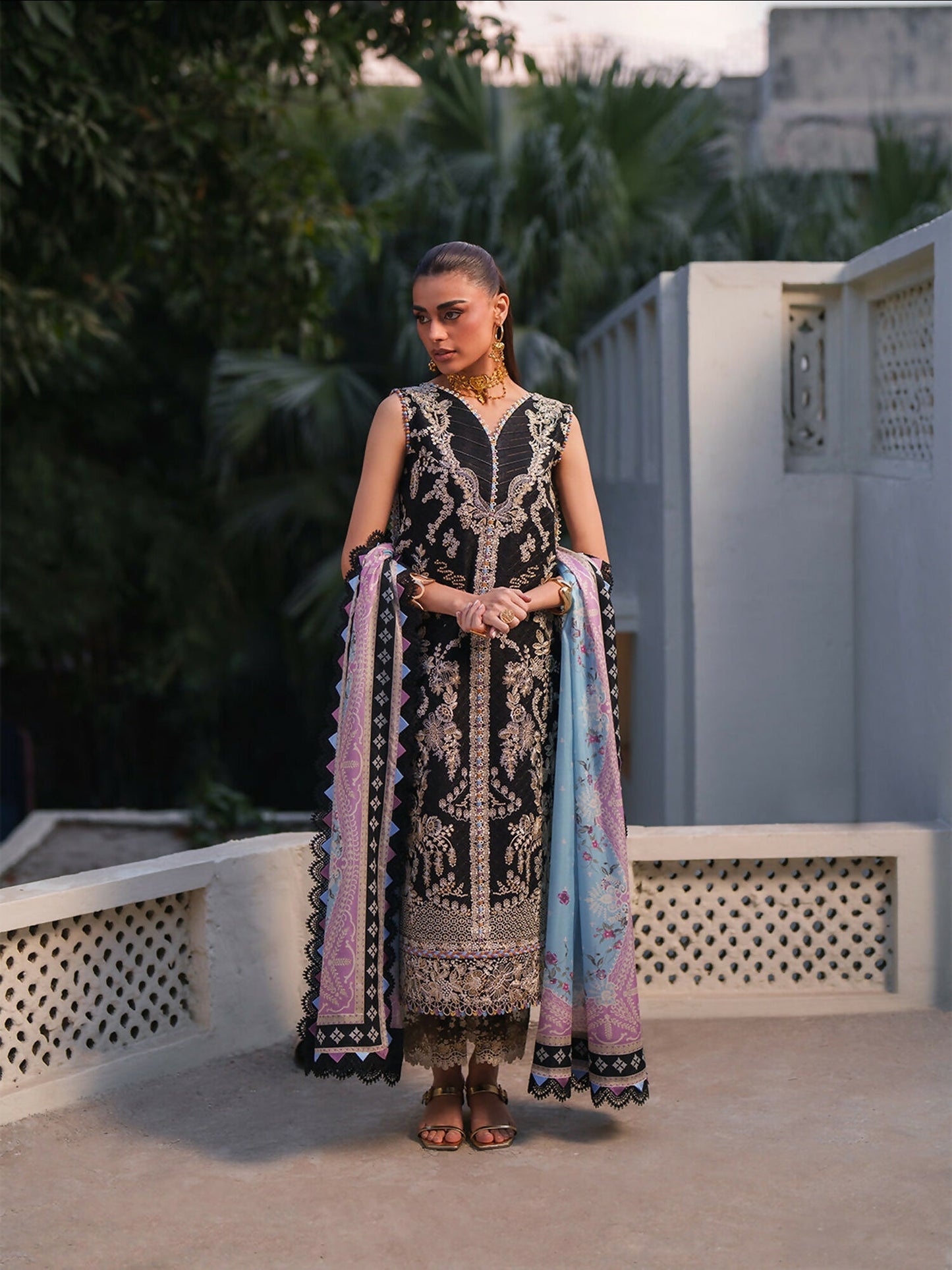 Binilyas Heritage Dore Summer'26 Lawn Embroidered Stitched 3-Piece Suit-171-B