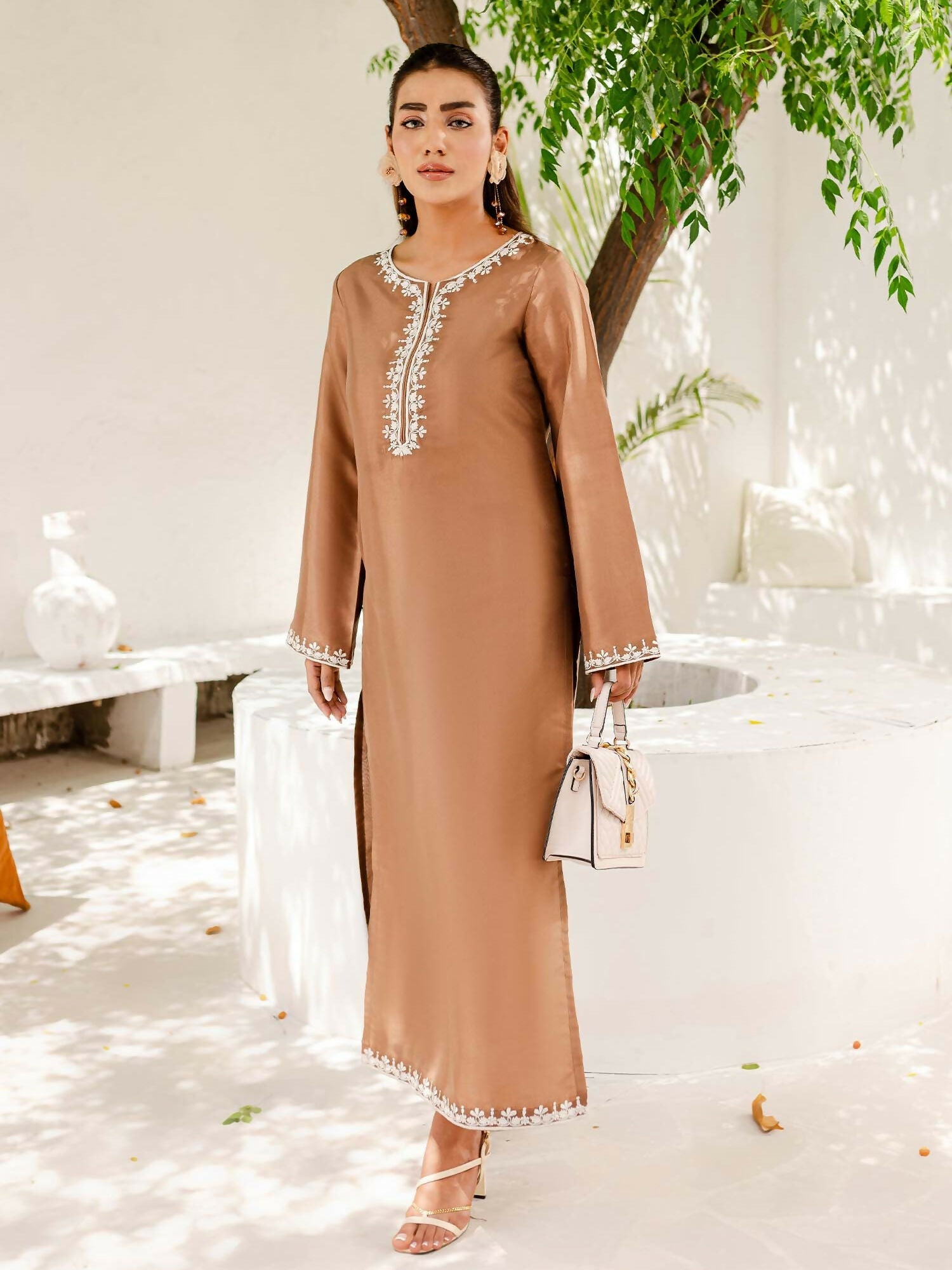 Allure By IH Cotton Embroidered Stitched 3-Piece Suit-Hazel