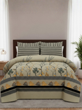 Salonika Printed 3 Piece King Bedsheet Set-153