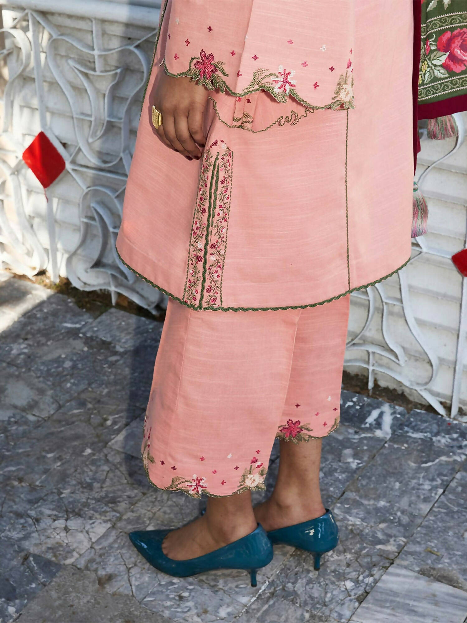 Jugnu by Hussain Rehar Khaddar Embroidered Unstitched 3-Piece Suit-Verona