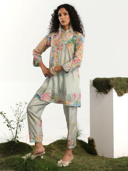 Binilyas Silk Digital Printed Co-Ord Set-30089