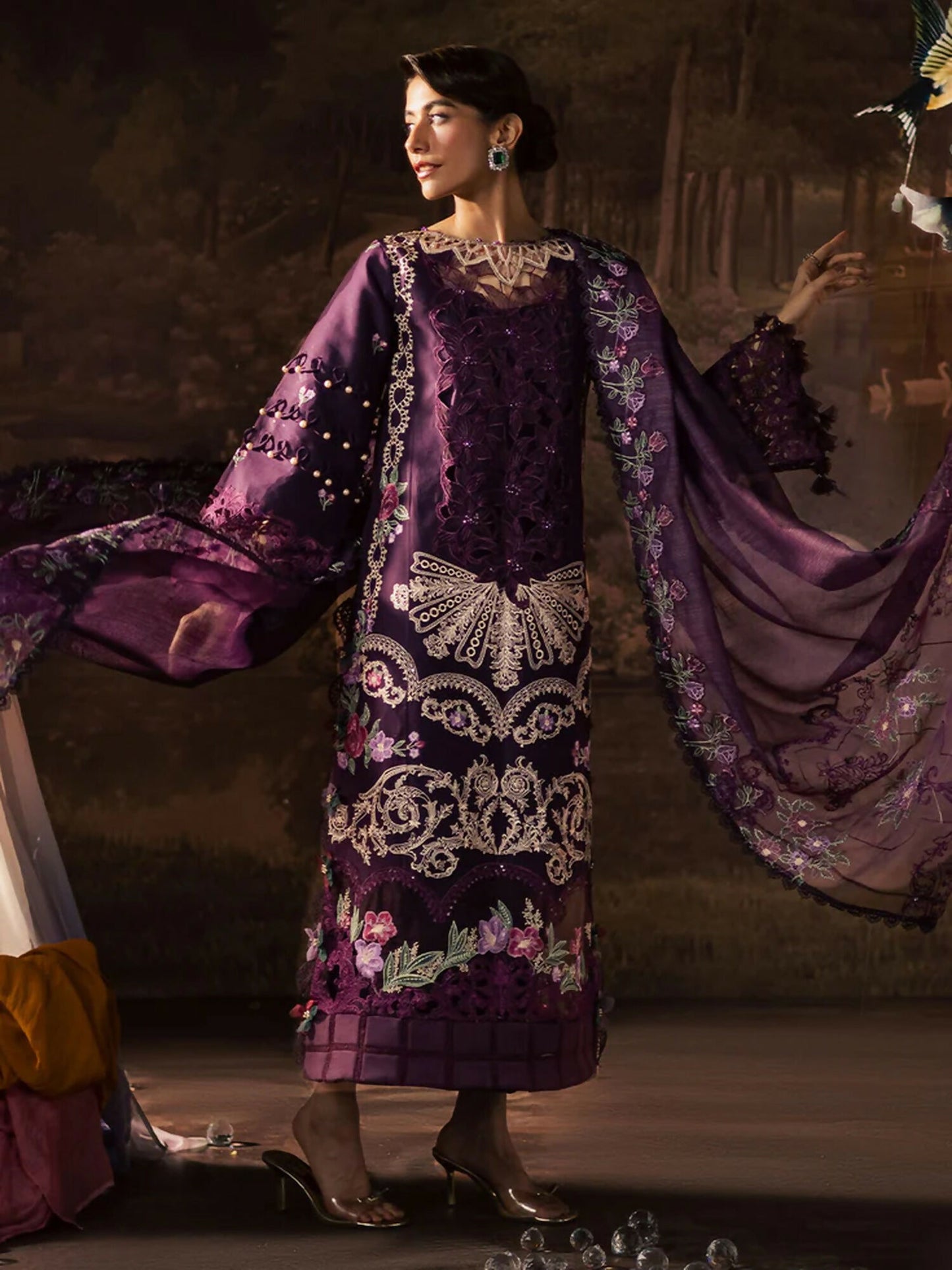 Parishay Enchanted Tales Lawn Embroidered Unstitched 3-Piece Suit-ET- 07