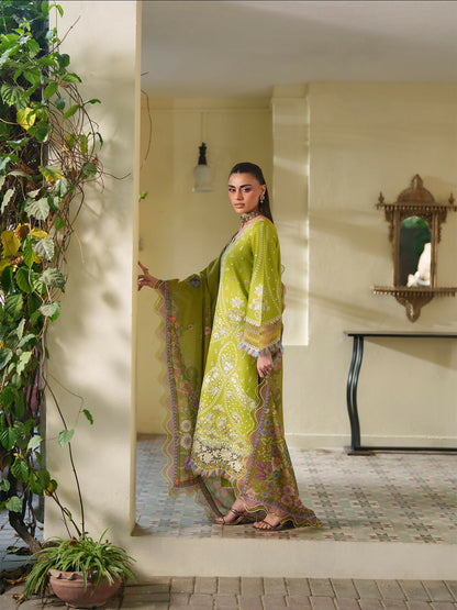 Binilyas Heritage Dore Summer'26 Lawn Embroidered Unstitched 3-Piece Suit-172-B