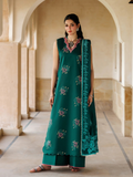 Green Panache Apparel Noor Mahal Cotton Printed Stitched Suit-Aylaar