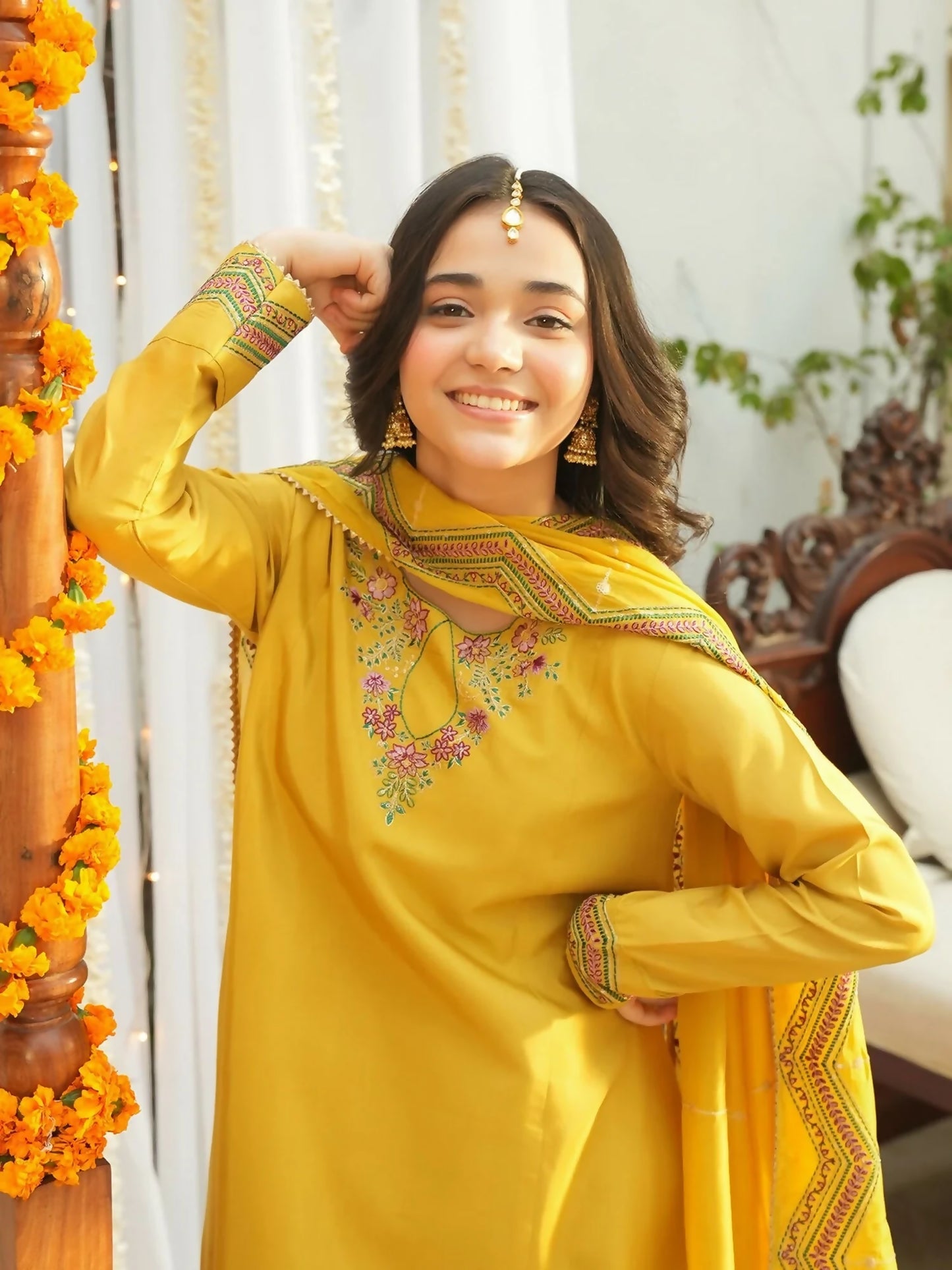 Panache Apparel Noore Eid Edit Sheesha Silk Embroidered Stitched Suit-Zivaa
