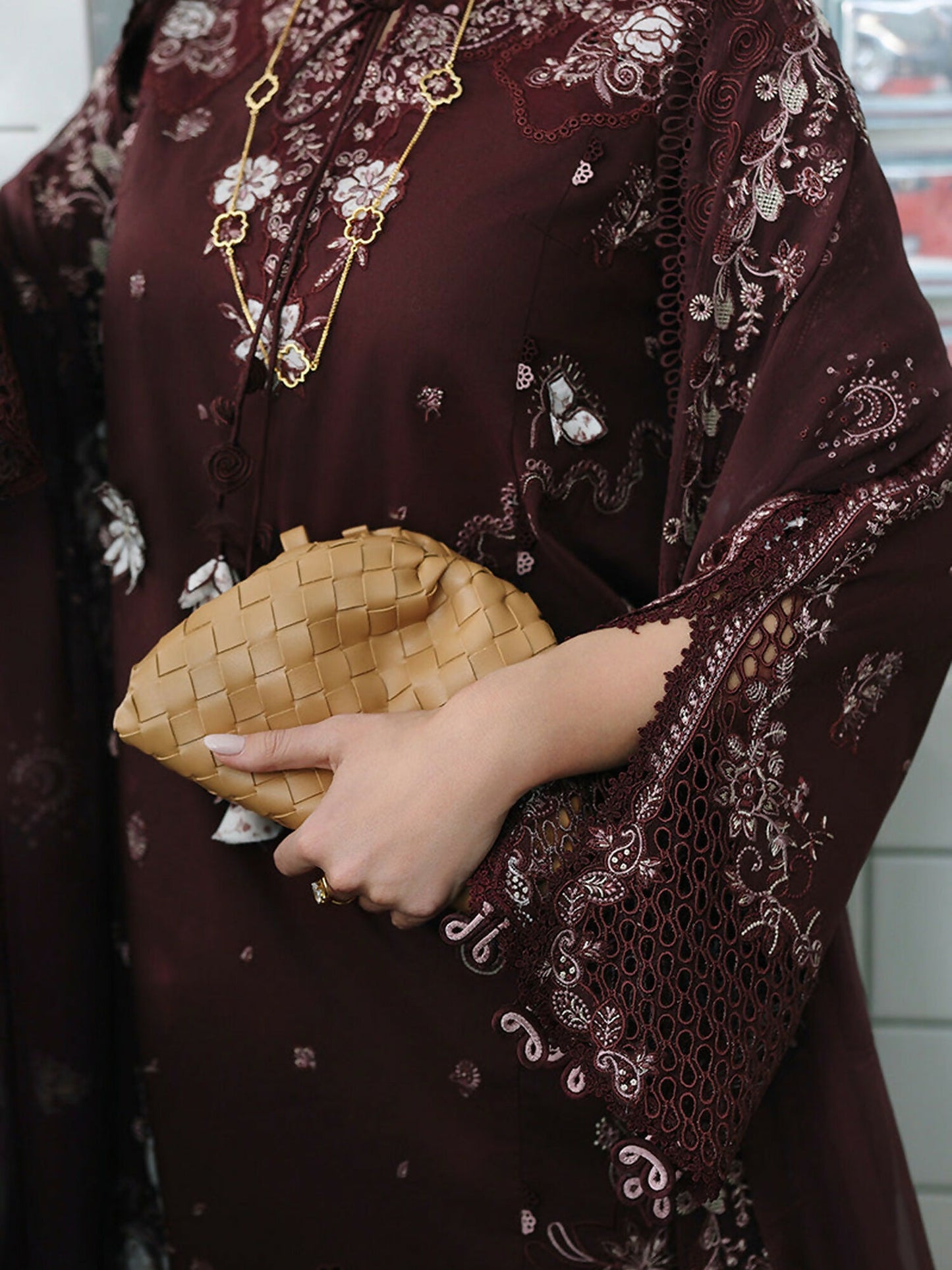 Qalamkar Chikankari Eid Edit'26 Lawn Embroidered Unstitched 3-Piece Suit-CM-01 Eshal