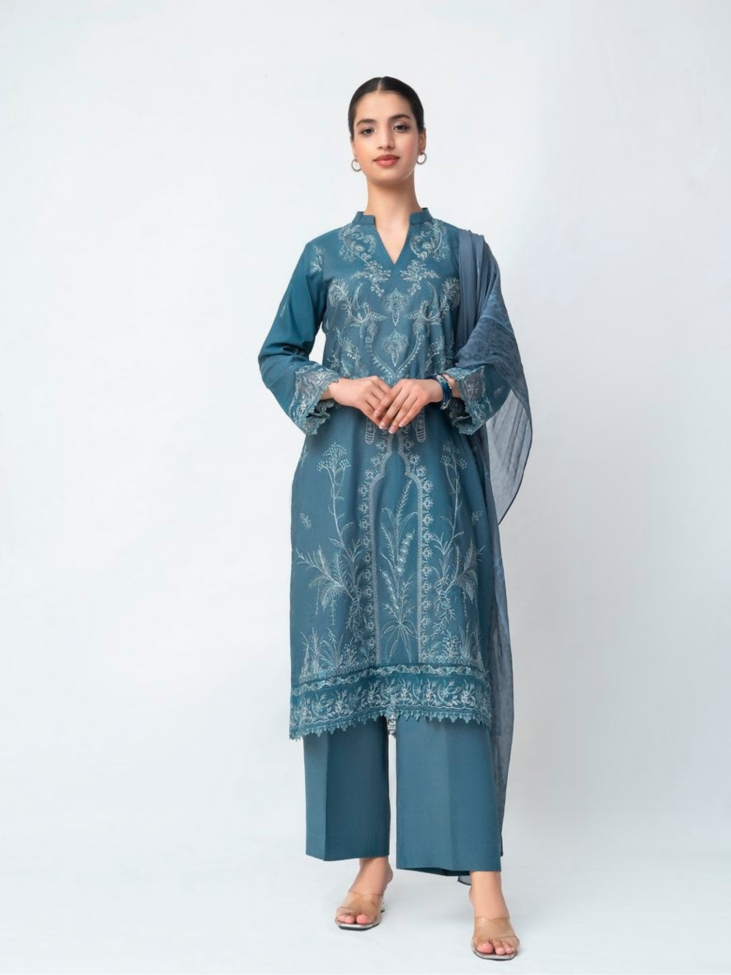 Imran Aftab Maya Winter Karandi Embroidered Unstitched 3-Piece Suit-IAKC-UF-31