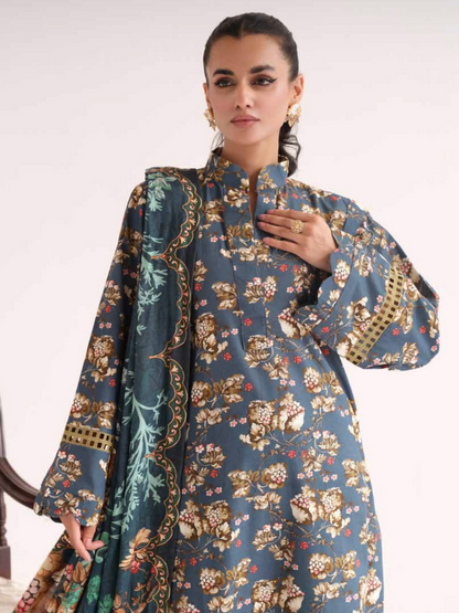 Johra Zenel Khaddar Printed Unstitched 3-Piece Suit-JH-484