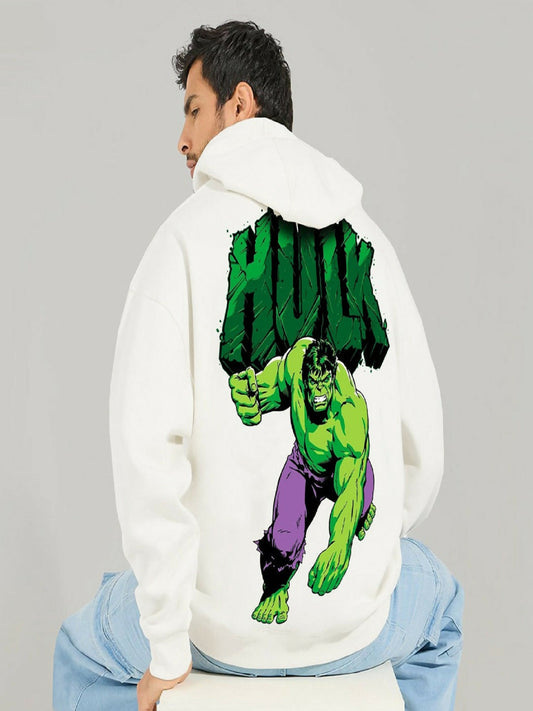 Man wearing Jupiter Hotep oversized cotton fleece hoodies with high-quality DTF print and relaxed fit, ideal for winter wear