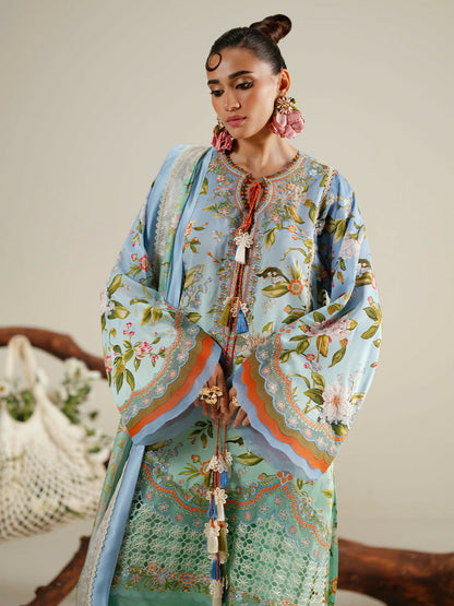 Binilyas Eres Bonita Viscose Embroidered Stitched 3-Piece Suit-1105-B