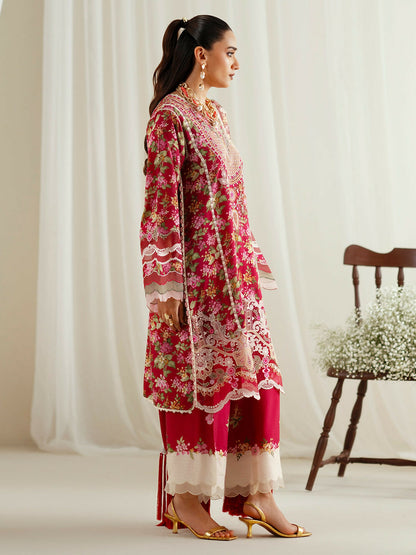 Binilyas Eres Bonita Viscose Embroidered Stitched 3-Piece Suit-1107-B