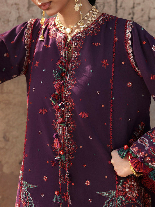 Hussain Rehar Karandi'25 Embroidered Unstitched 3-Piece-Sultana