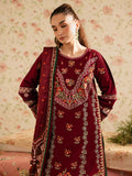 Mahnur Kaia Slub Linen Embroidered Unstitched 3-Piece Suit-K- 12