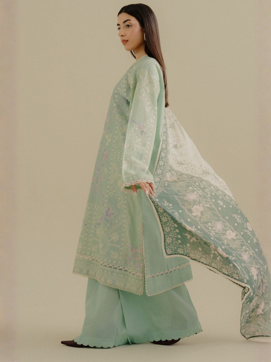 COCO by Zara Shahjahan Lawn Embroidered Unstitched 3-Piece Suit-Nyssa-10A