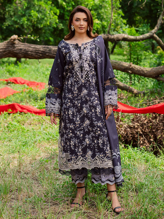 Parishay Rang e Sarma Khaddar Embroidered Unstitched 3-Piece Suit-SAR-12