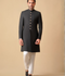 Gem Garments Janaan Jacquard Sherwani-Noir Majesty
