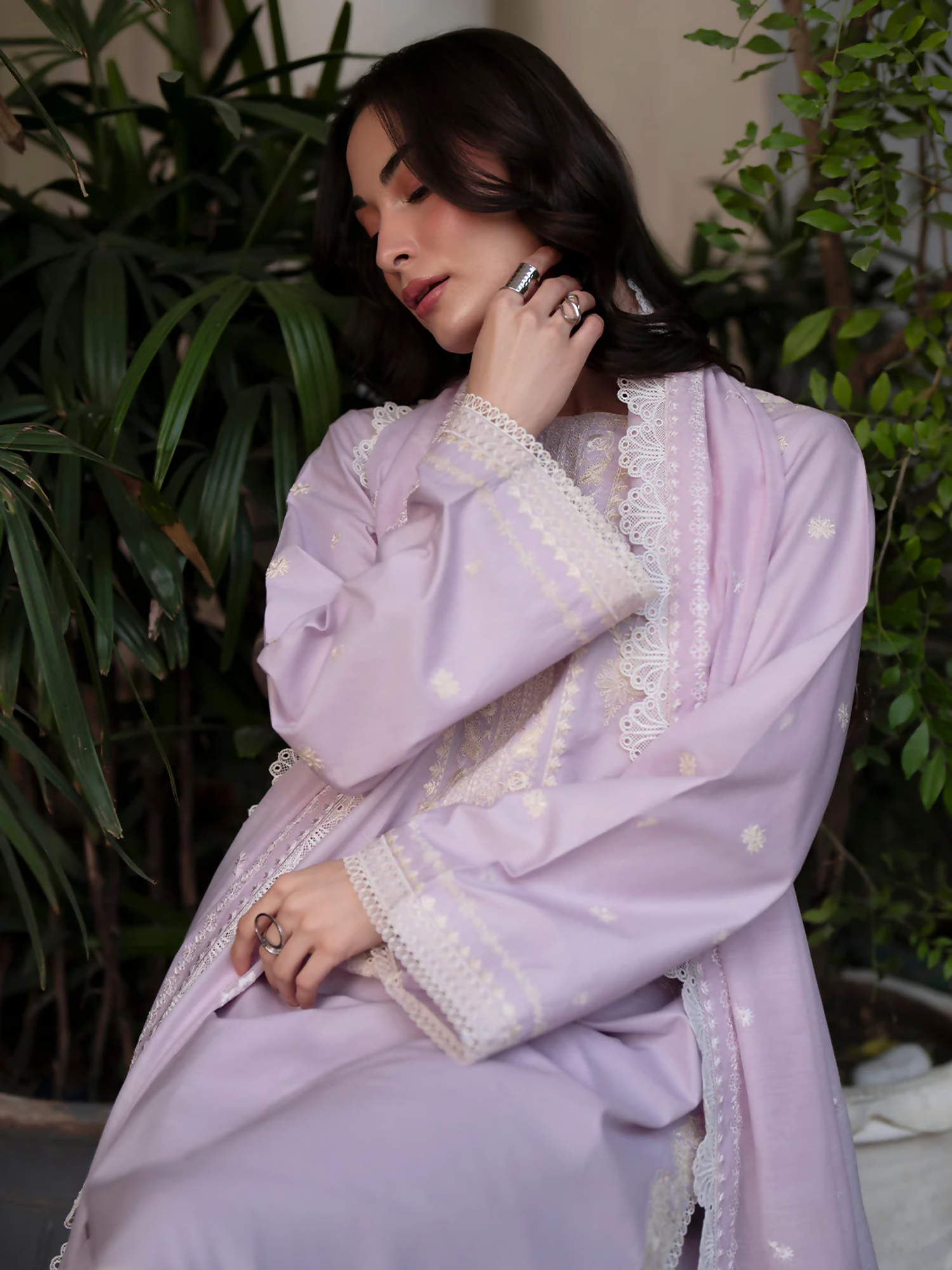 Mahnur Ember Lawn Embroidered Stitched 3-Piece Suit-EM-009