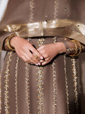 Hussain Rehar Basic Not Basic 3 Organza Embellished Stitched 4-Piece Suit-Leaden
