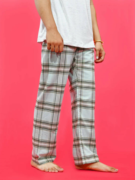Funky's Printed Checked Loungewear Trouser-14622