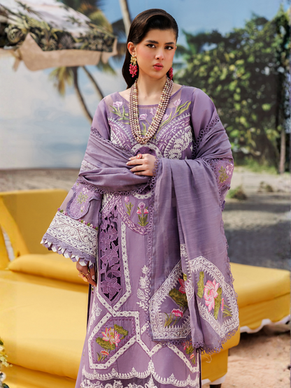 Parishay Monaco Luxury Lawn'26 Embroidered Unstitched 3-Piece Suit-MN-06