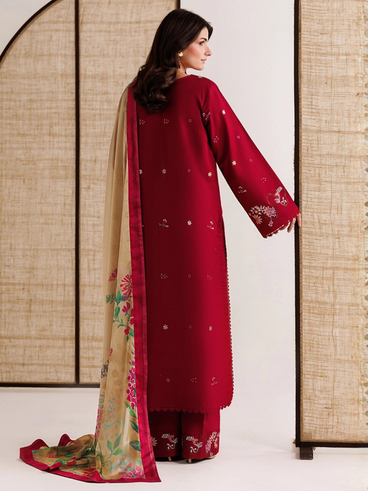 Panache Apparel Mistfall Vol II Cotton Embroidered Stitched Suit-Sorelle
