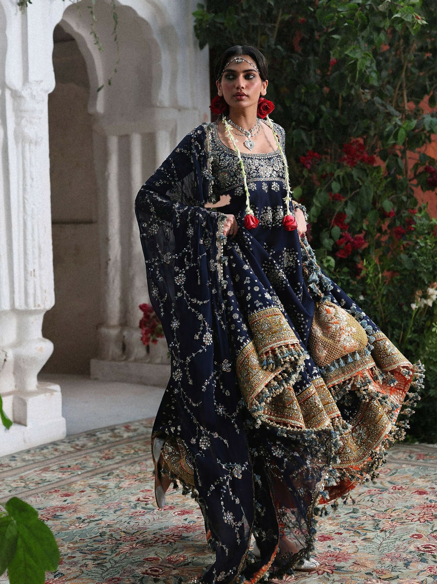 Hussain Rehar Festive Unstitched'26 Korean Raw Silk Embroidered 3-Piece Suit-Nain Tara