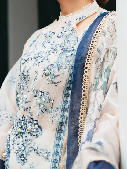 Shiza Hassan Aira Luxury Pret Cotton Net Embroidered Stitched 4-Piece Suit-Zuha