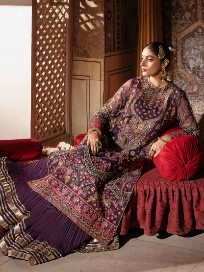 Shiza Hassan Shehnai Organza Embellished Stitched 4-Piece Suit-Ehan