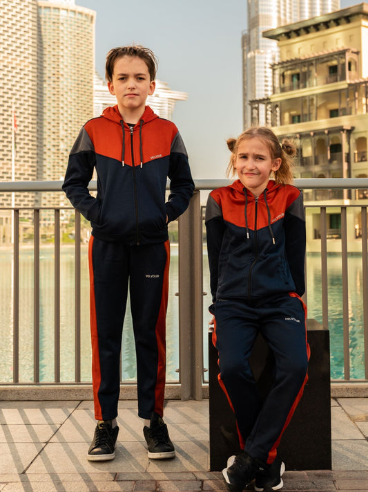 Velvour Fleece Hooded Tracksuit-VWT29-B